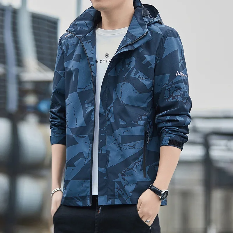Windproof Jacket Softshell - 2026年秋 ハイキングジャケット アウトドア メンズ ソフトシェル ウィンドブレーカー