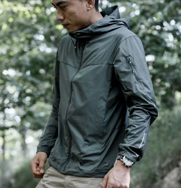 Windproof Jacket Softshell - FSTAR-メンズ通気性日焼け防止服、戦術的なウインドブレーカー、スポーツコート、戦術的なパーカー、アウトドア、夏