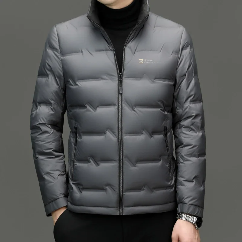 Jack Winter Clothing - メンズ厚手のダックダウンジャケット,暖かいコート,スタンドカラー,超軽量,豪華な服,冬,新しい,ジャック,2024