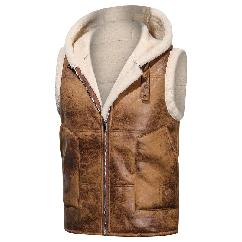Jack Winter Clothing - メンズ高品質レザージャケット冬男性フリース暖かいベストコート男性スタンドカラーアーミー厚手のベスト服メンズジャック