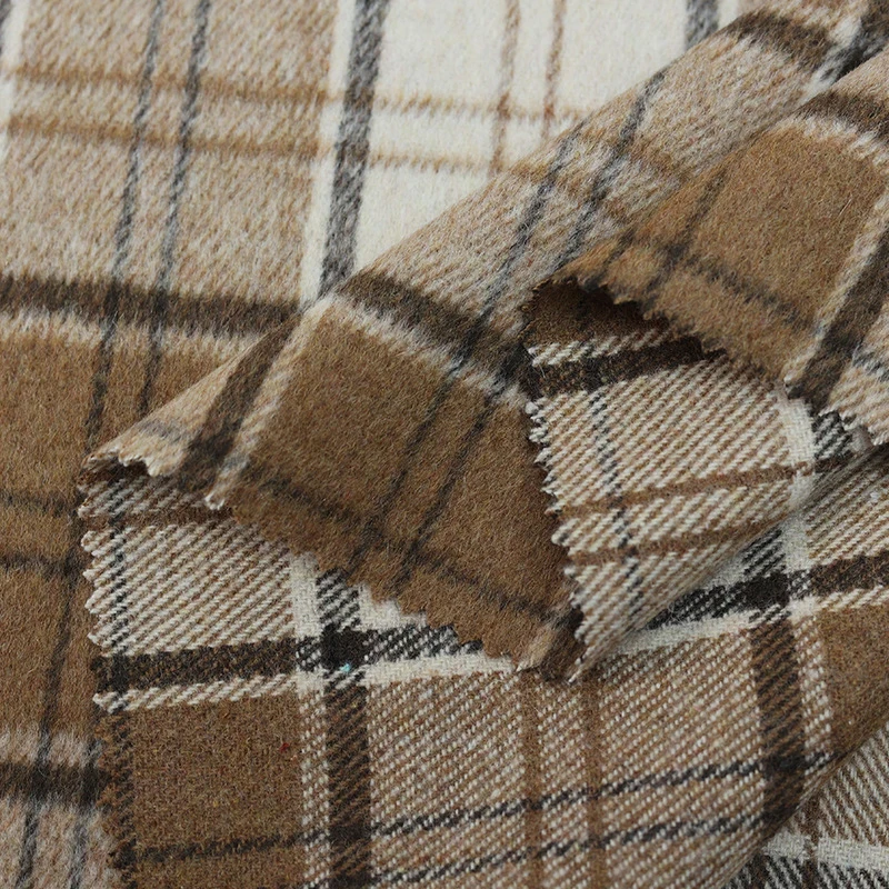 Winter Clothing For Women - 100 × 148 センチメートルソフト厚いヴィンテージウールチェック柄生地 DIY ジャケットコートドレススーツ素材男性女性秋冬衣料品