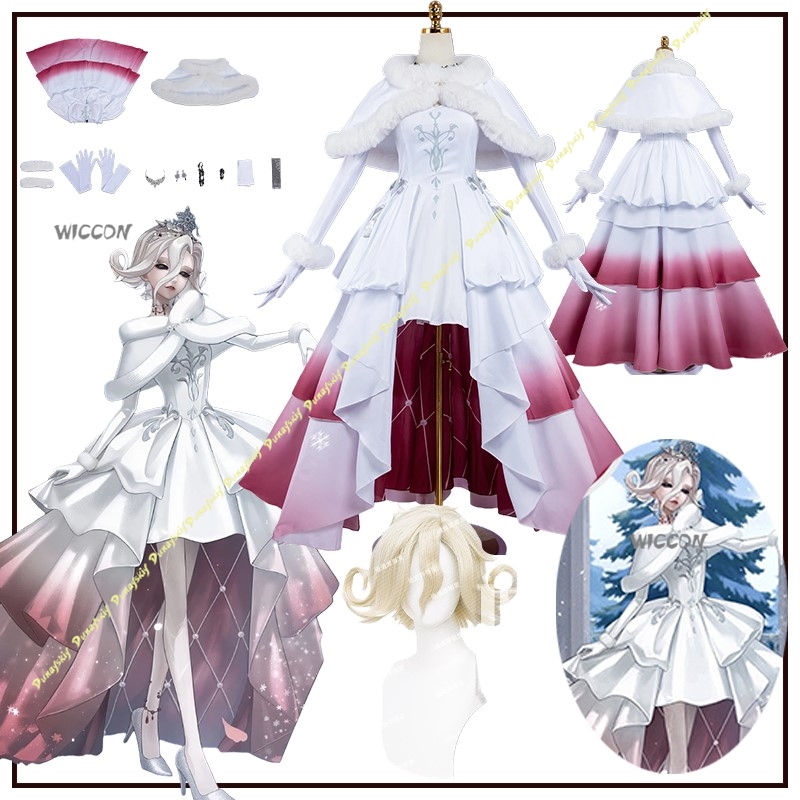 Winter Cloth - Identity V メアリー・ブラッディ・クイーン コスプレ衣装 女の子用ウィッグ ドレス