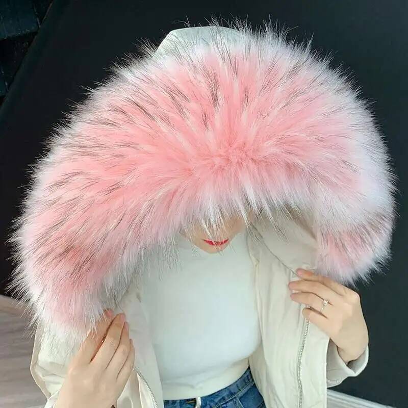 Winter Clothing Essentials - 取り外し可能なフェイクファーカラー特大ウォームフェイクファースカーフラップイブニングケープウィンターレディースコートフェイクファーフードトリムカラー