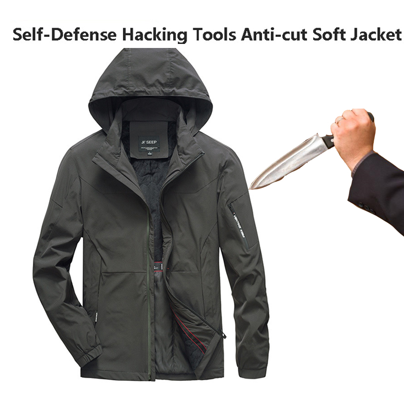 Winter Clothing Hacks - 冬プラスベルベットの暖かさステルス刺し傷防止ジャケットプラスサイズ柔軟なセキュリティアンチハッキング戦術警察服