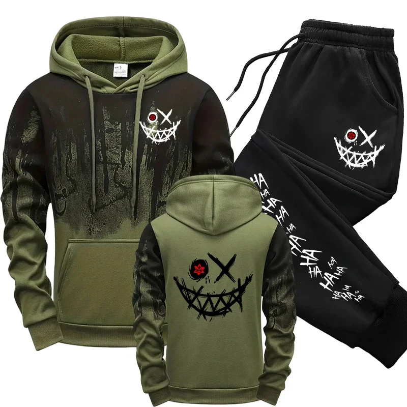 Winter Clothing For - 秋冬男性用デイリーカジュアルスポーツジョガースーツ2026アーバンファッションフーディスポーツウェアメンズセットフード付きスウェットシャツスウェットパンツ