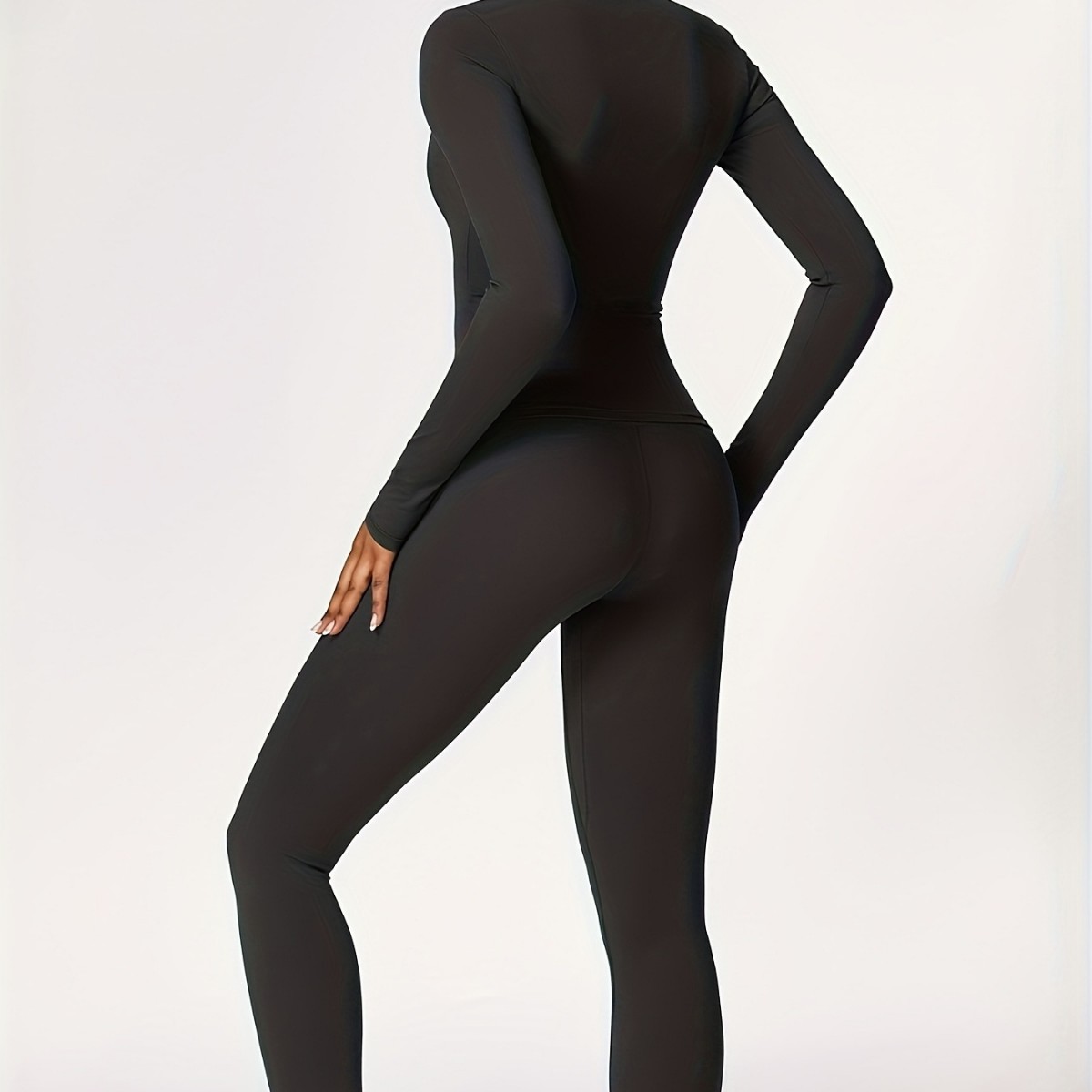 タイトフィットヨガスーツスリム長袖アウトドアランニングスポー - Winter Clothing For のレビューと価格