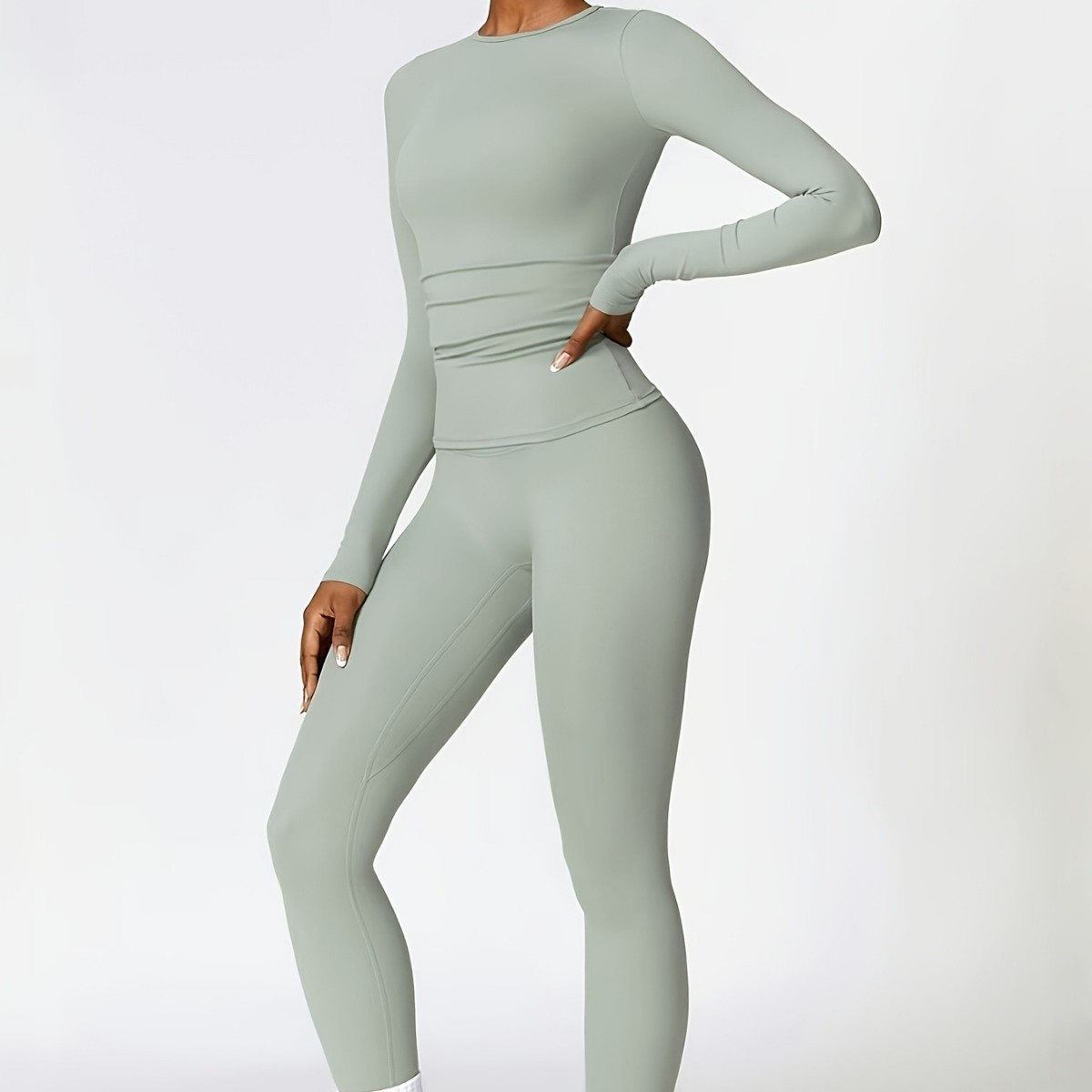 タイトフィットヨガスーツスリム長袖アウトドアランニングスポー - Winter Clothing For のレビューと価格