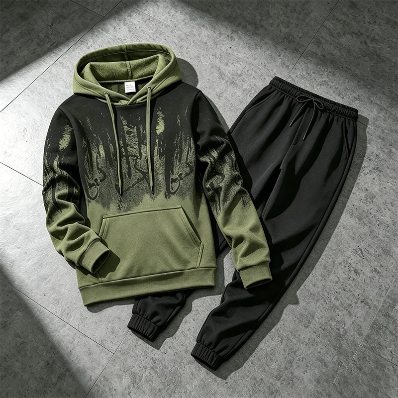 秋冬メンズパーカートラックスーツカジュアルスプラッシュドイン - Winter Clothing For のレビューと価格