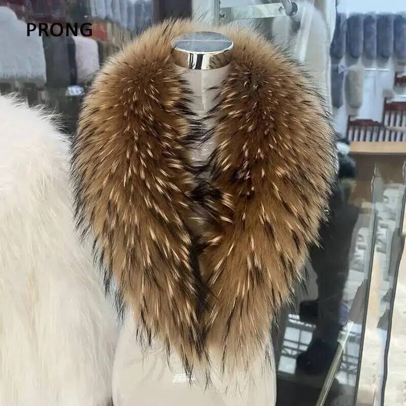 天然アライグマの毛皮の襟,女性用,本物の毛皮のスカーフ,豪華 - Winter Clothing Essentials のレビューと価格
