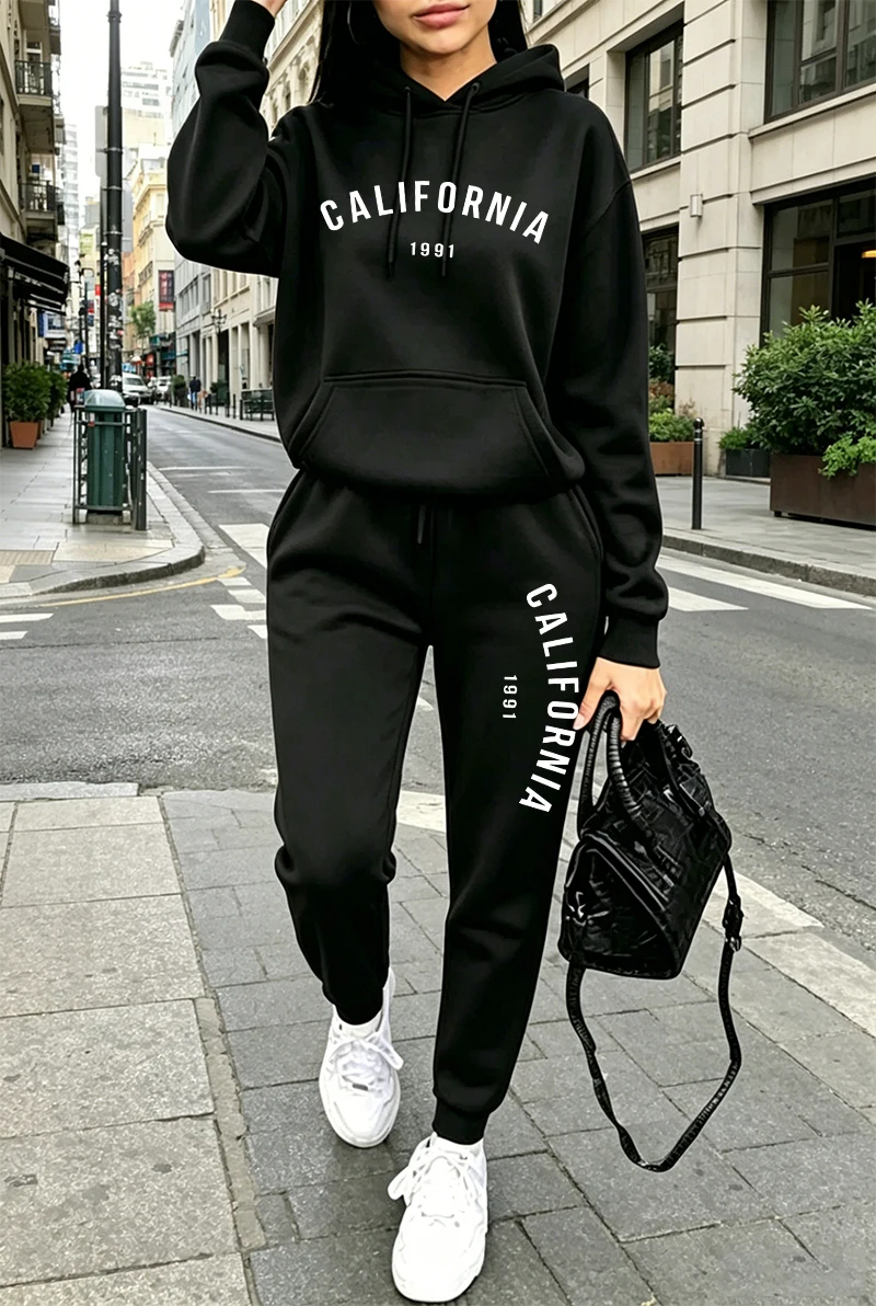 ホットセール レディース トラックスーツ プリント入り カジ - Winter Clothing For のレビューと価格