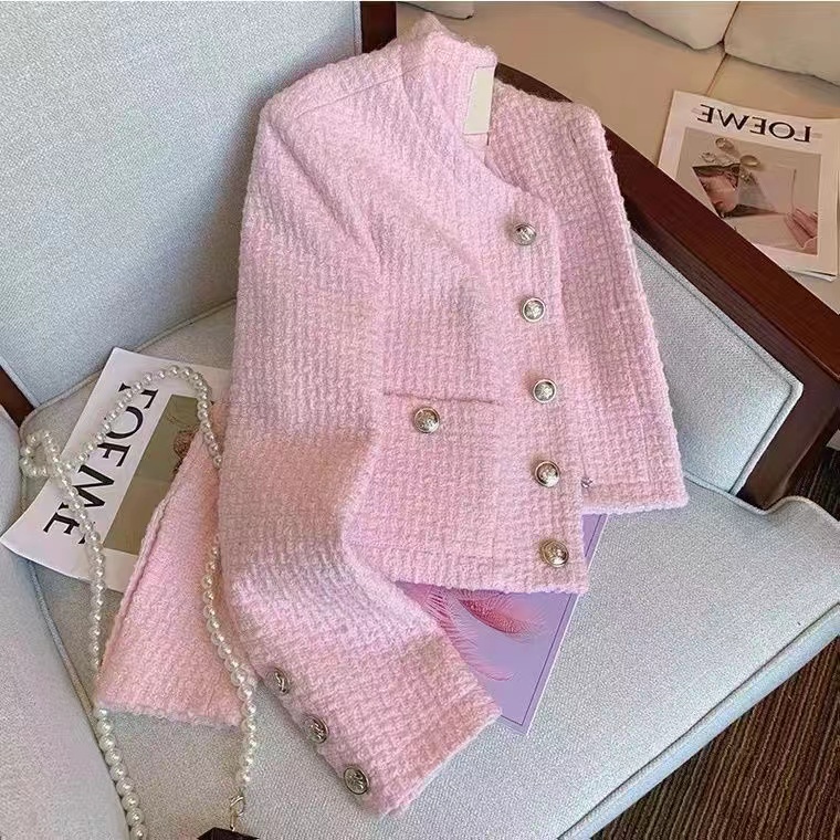 女性のための香りのパターンのピンクの長袖ジャカード,シングル - Jack Winter Clothing のレビューと価格