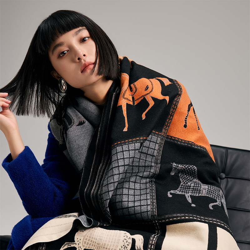 女性のための豪華なカシミヤスカーフ,厚くて暖かいショール,ト - Cashmere Scarf Wrap のレビューと価格