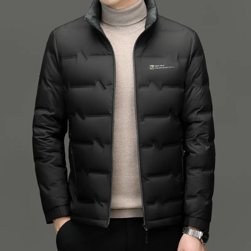 メンズ厚手のダックダウンジャケット,暖かいコート,スタンドカ - Jack Winter Clothing のレビューと価格