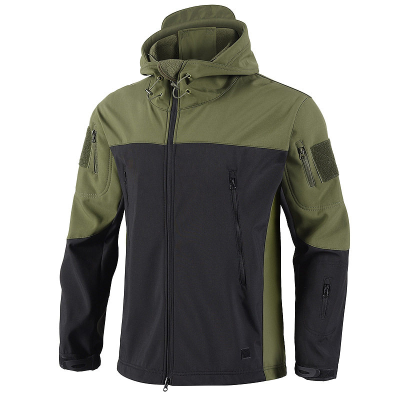 QXタクティカル迷彩ソフトシェルジャケット 防風防水 アウト - Windproof Jacket Softshell のレビューと価格