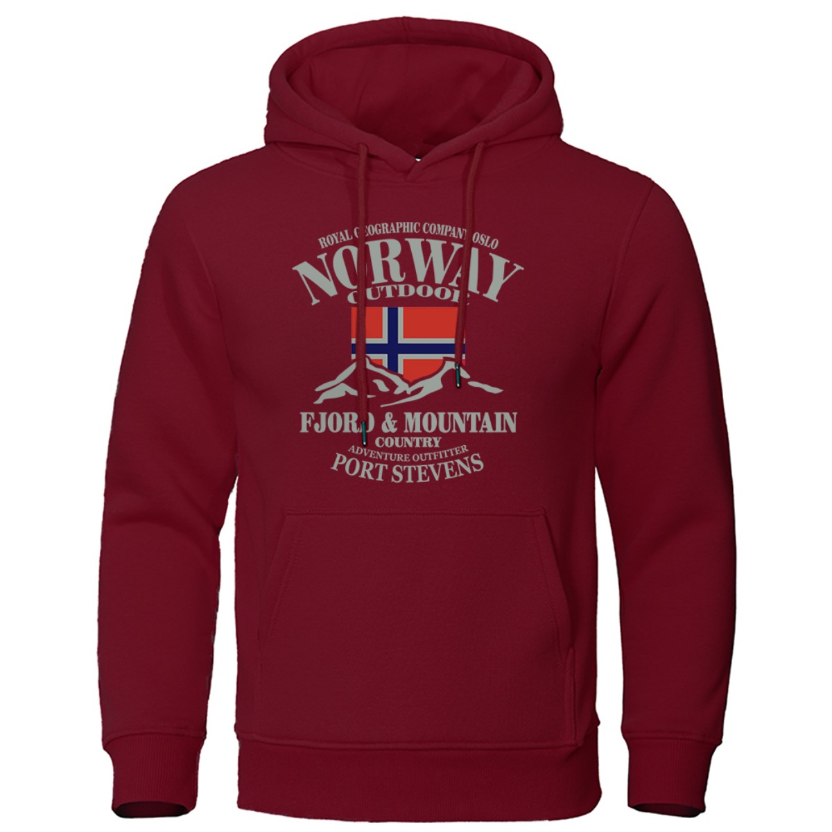 ノルウェープリントファッション高品質パーカーオーバーサイズカ - Winter Clothing Norway のレビューと価格
