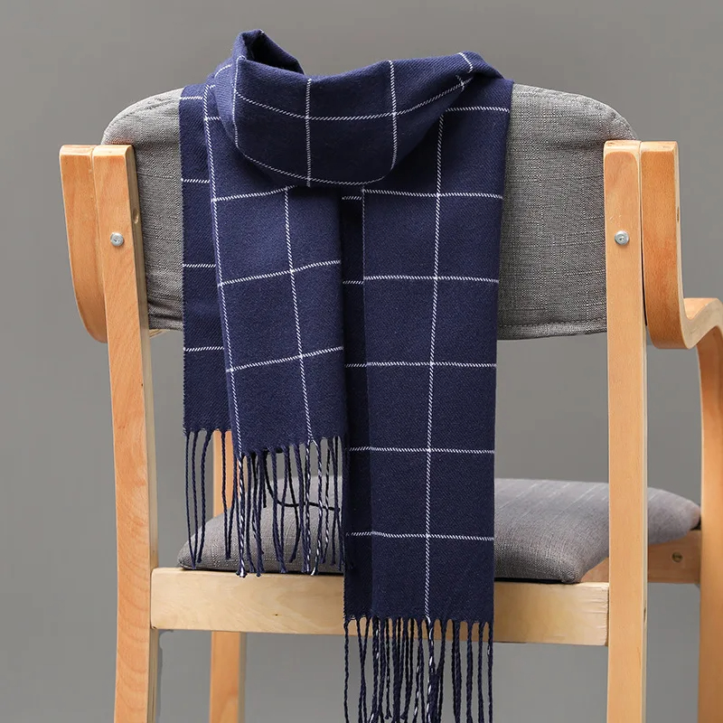 2023 新しい冬の男性スカーフ保温カシミヤスカーフカジュア - Cashmere Scarf Wrap のレビューと価格