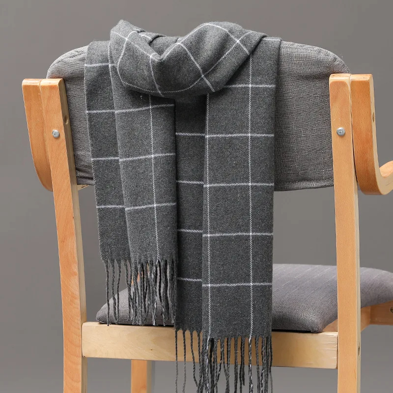 2023 新しい冬の男性スカーフ保温カシミヤスカーフカジュア - Cashmere Scarf Wrap のレビューと価格