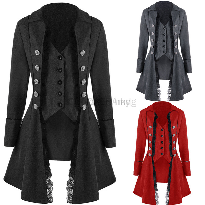 冬の女性のジャケットゴシックスチームパンクコルセットハロウィ - Winter Clothing For Women のレビューと価格