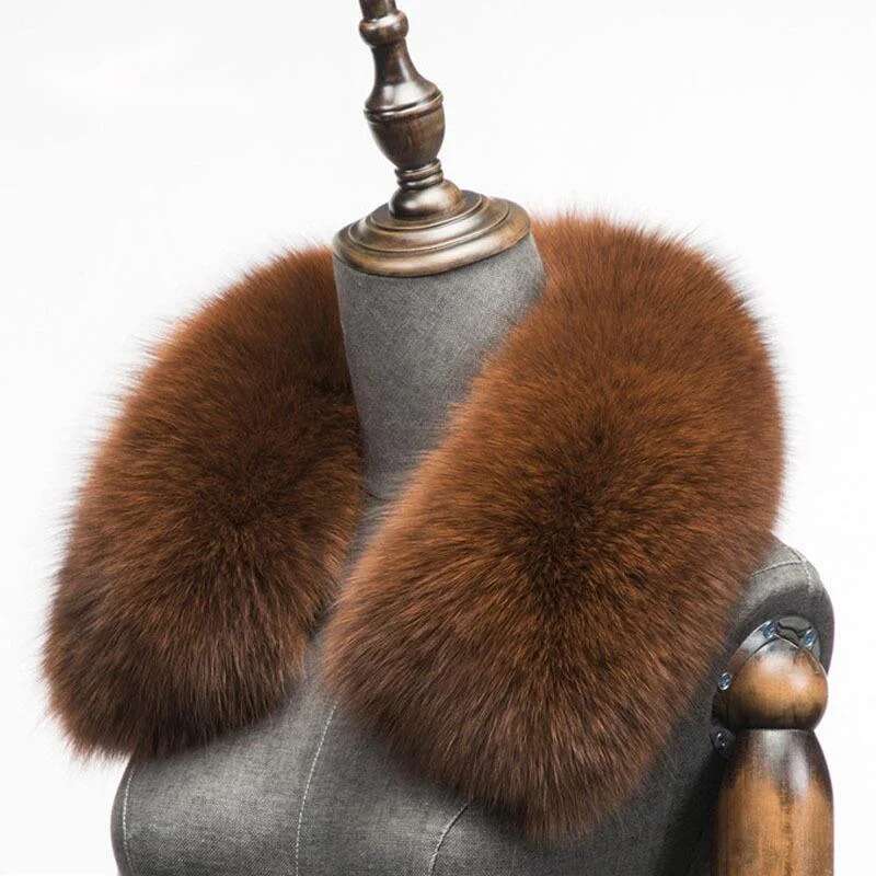 冬の天然キツネの毛皮のスカーフスクエアカラー男性用ショートス - Winter Clothing Essentials のレビューと価格