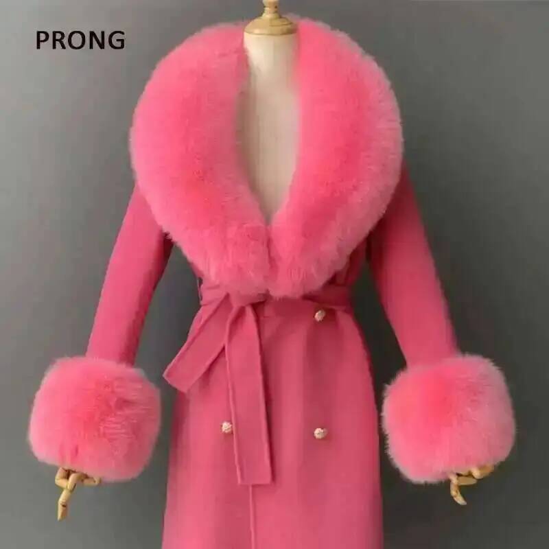 女性用の本物の毛皮の襟と袖口のセット,ふわふわの大きなショー - Winter Clothing Essentials のレビューと価格