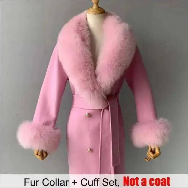 女性用の本物の毛皮の襟と袖口のセット,ふわふわの大きなショー - Winter Clothing Essentials のレビューと価格