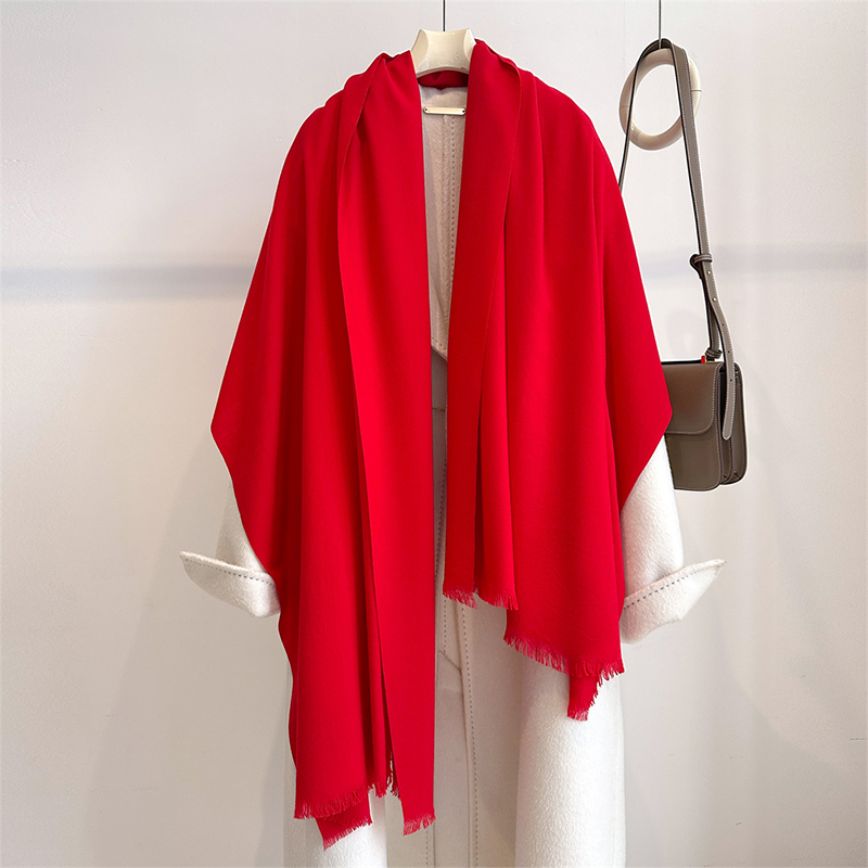 高級冬カシミヤスカーフ レディース 無地 ハンカチ 暖かいパ - Cashmere Scarf Wrap のレビューと価格