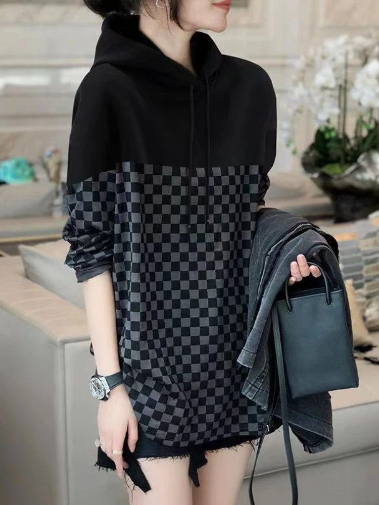 女性用フード付きバギースウェットシャツ,ヴィンテージトップ, - Winter Clothing Essentials For Women のレビューと価格