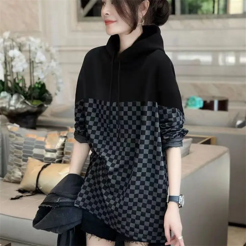 女性用フード付きバギースウェットシャツ,ヴィンテージトップ, - Winter Clothing Essentials For Women のレビューと価格