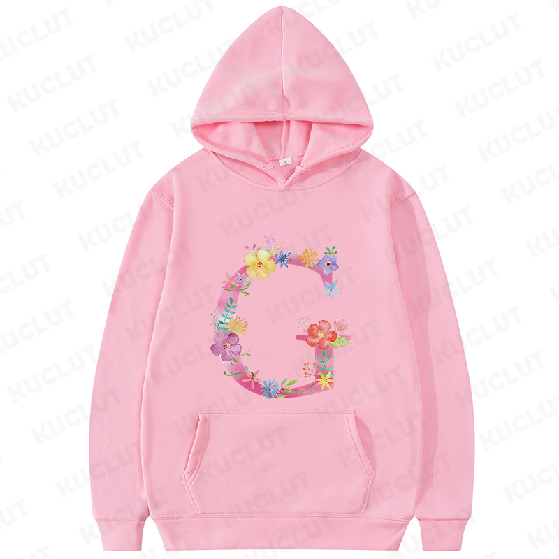 女性のための文字がプリントされたパーカー,ピンクの花,カジュ - Winter Clothing Essentials For Women のレビューと価格