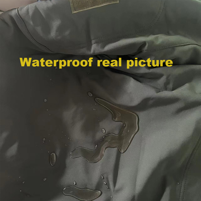 男性軍事戦術冬秋暖かいシャークスキンフリースフードカーゴジャ - Windproof Jacket Softshell のレビューと価格