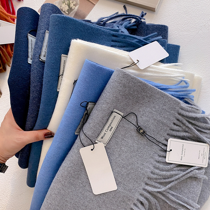 2024 冬のウールスカーフ女性のためのロング暖かいカシミヤ - Cashmere Scarf Wrap のレビューと価格