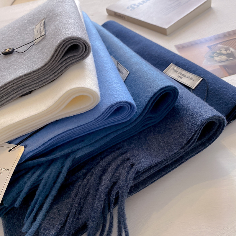 2024 冬のウールスカーフ女性のためのロング暖かいカシミヤ - Cashmere Scarf Wrap のレビューと価格