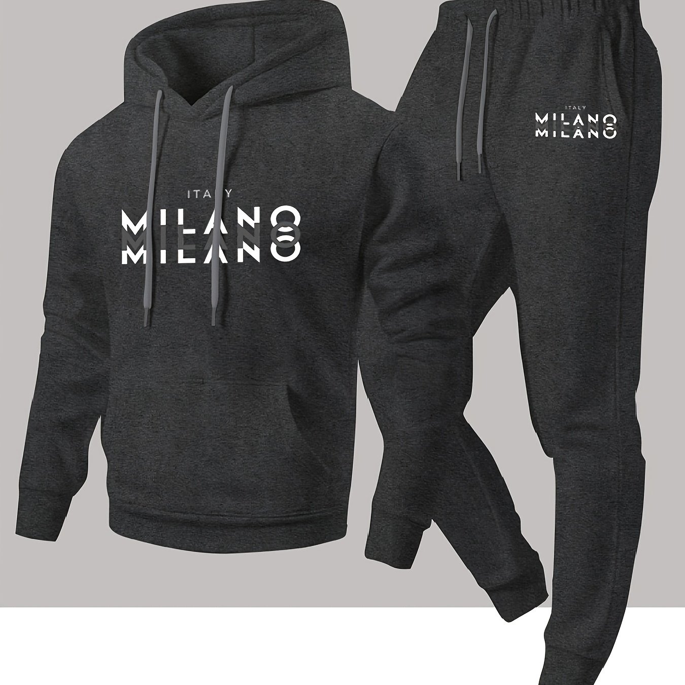 トレンディなメンズイタリアンミラノレターパターンフード付きス - Winter Clothing For のレビューと価格