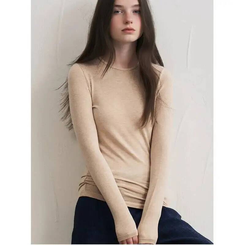 レディースカシミヤ混紡長袖トップス 秋冬用 ソフトモーダルス - Winter Clothing For Women のレビューと価格