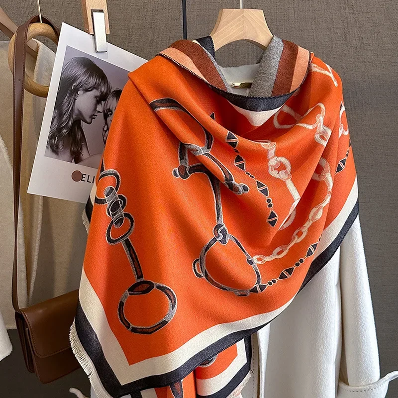 2024 高級暖かいパシュミナショール女性スカーフ厚い冬旅行 - Cashmere Scarf Wrap のレビューと価格