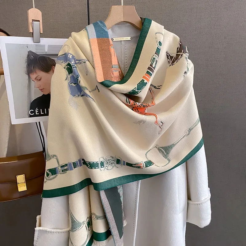 2024 高級暖かいパシュミナショール女性スカーフ厚い冬旅行 - Cashmere Scarf Wrap のレビューと価格